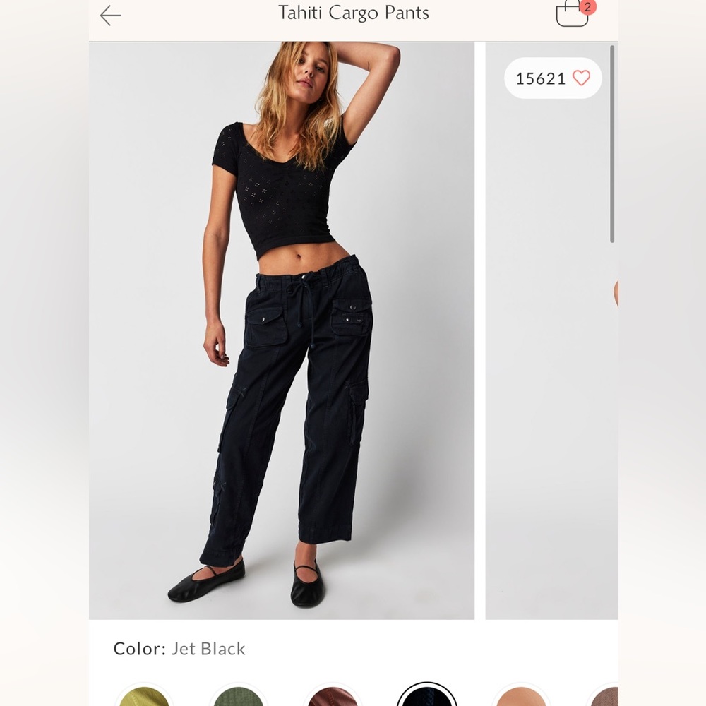 Free people Tahiti cargo pants